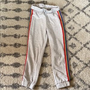 Girls rainbow stripped sweatpants